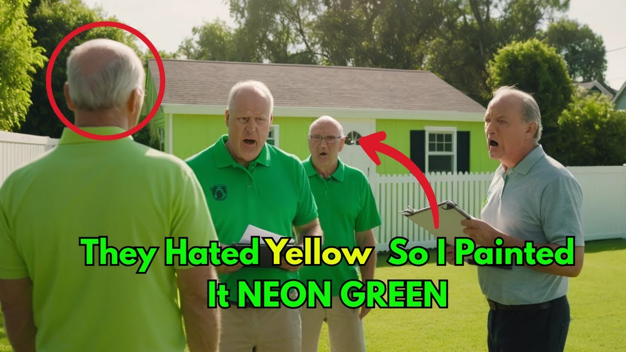 HOA Said My Shed Was Too Bright – So I Painted It Neon Green (Legally)