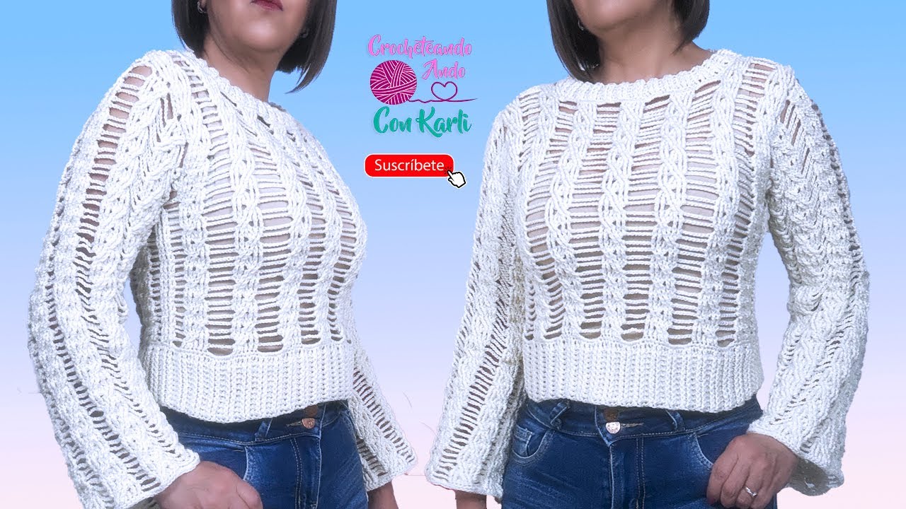 Top / Jersey tejido a crochet - 🌺Modelo “Cami