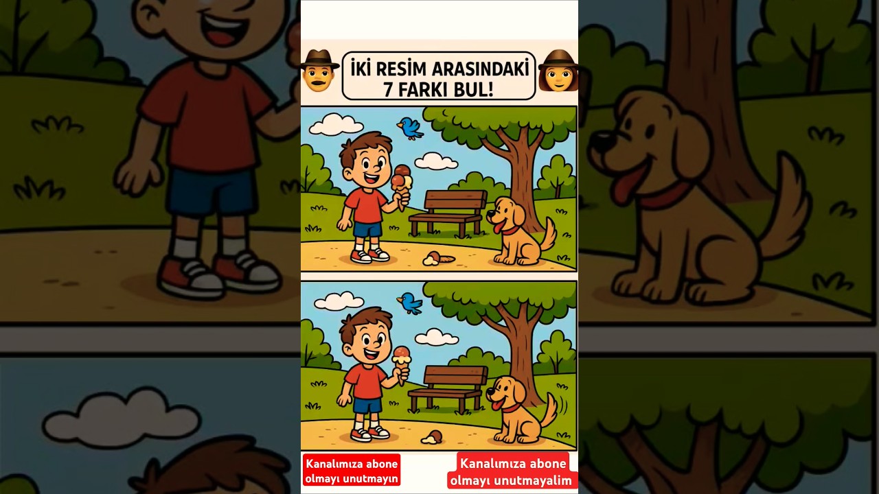 2 Resim Arasındaki 7 Farkı Bul