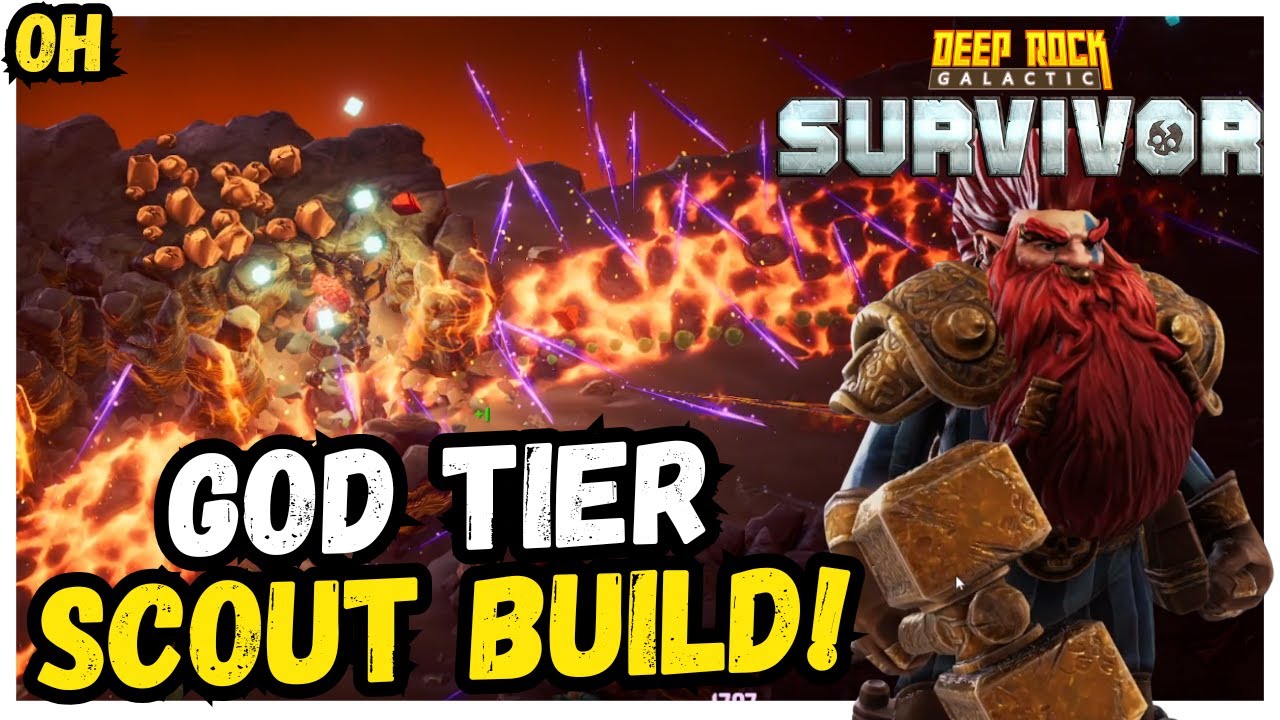 GOD Tier Scout Build!! Deep Rock Galactic Survivor!