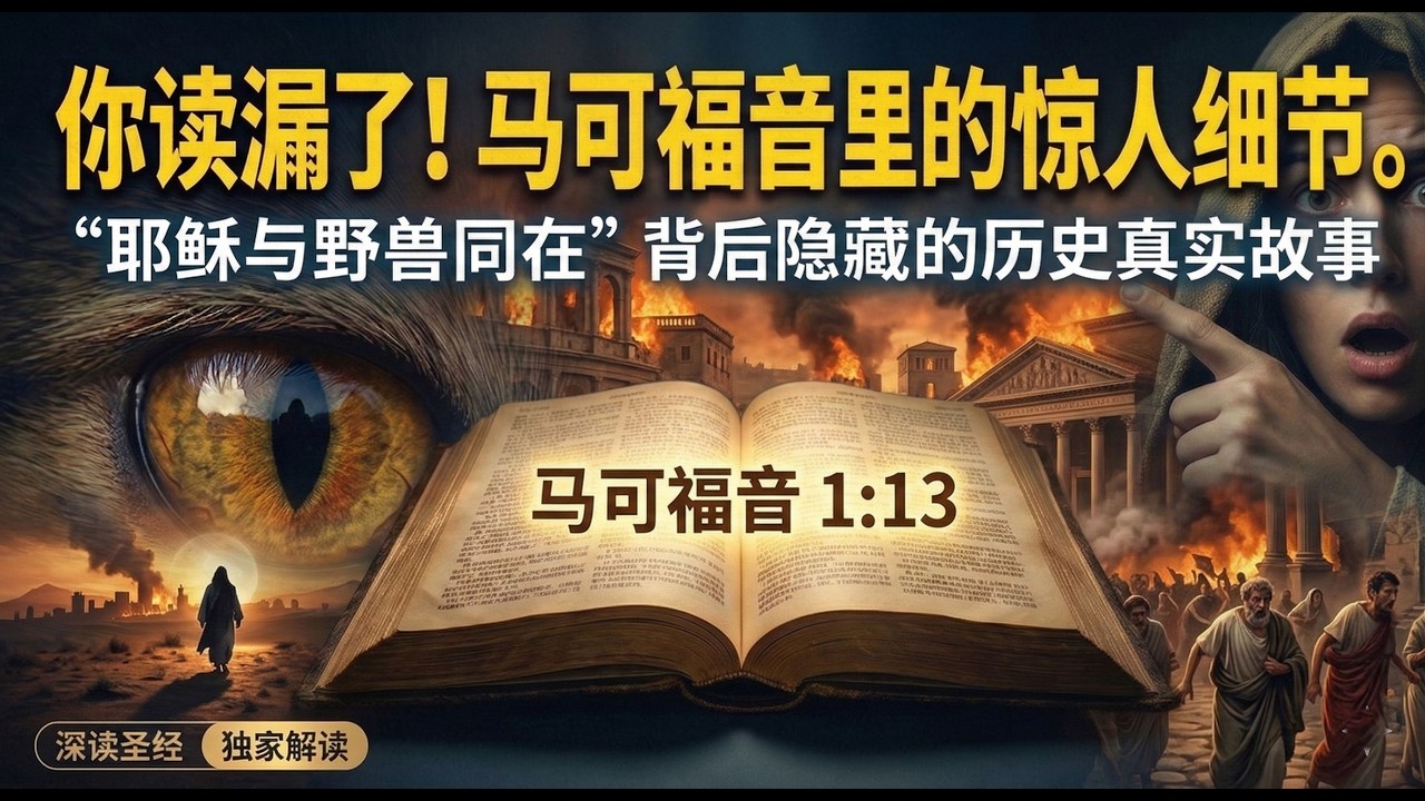 耶稣在旷野与“野兽”同在一处，这30个字隐藏了什么惊天秘密？