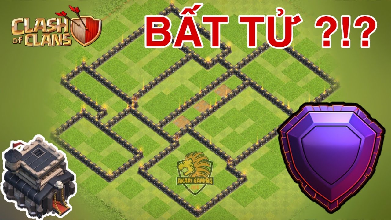 TH7 KHÔNG ĐÁNH NỔI 1 SAO BASE TH9 KỲ LẠ Clash of clans #2 | Akari Gaming | Best Base Link
