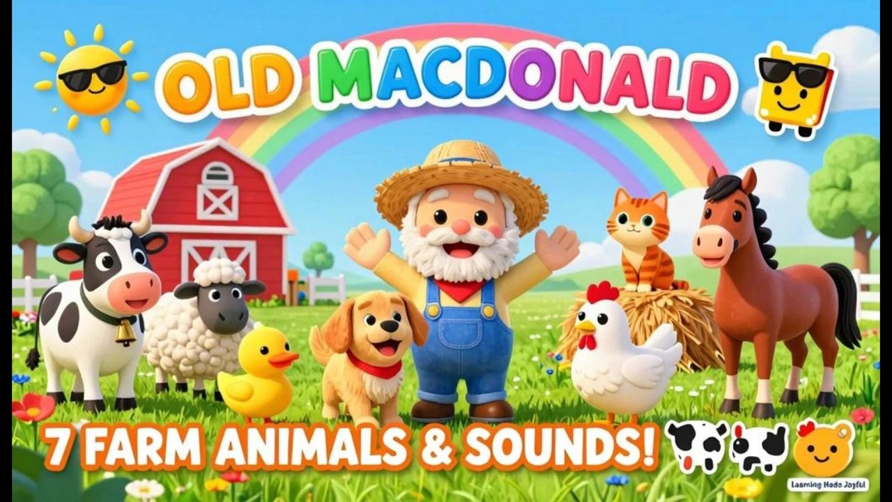 Learn Animal Sounds with Old MacDonald! 🐄🐑🐴🦆🐔🐕🐈 | TinyTales