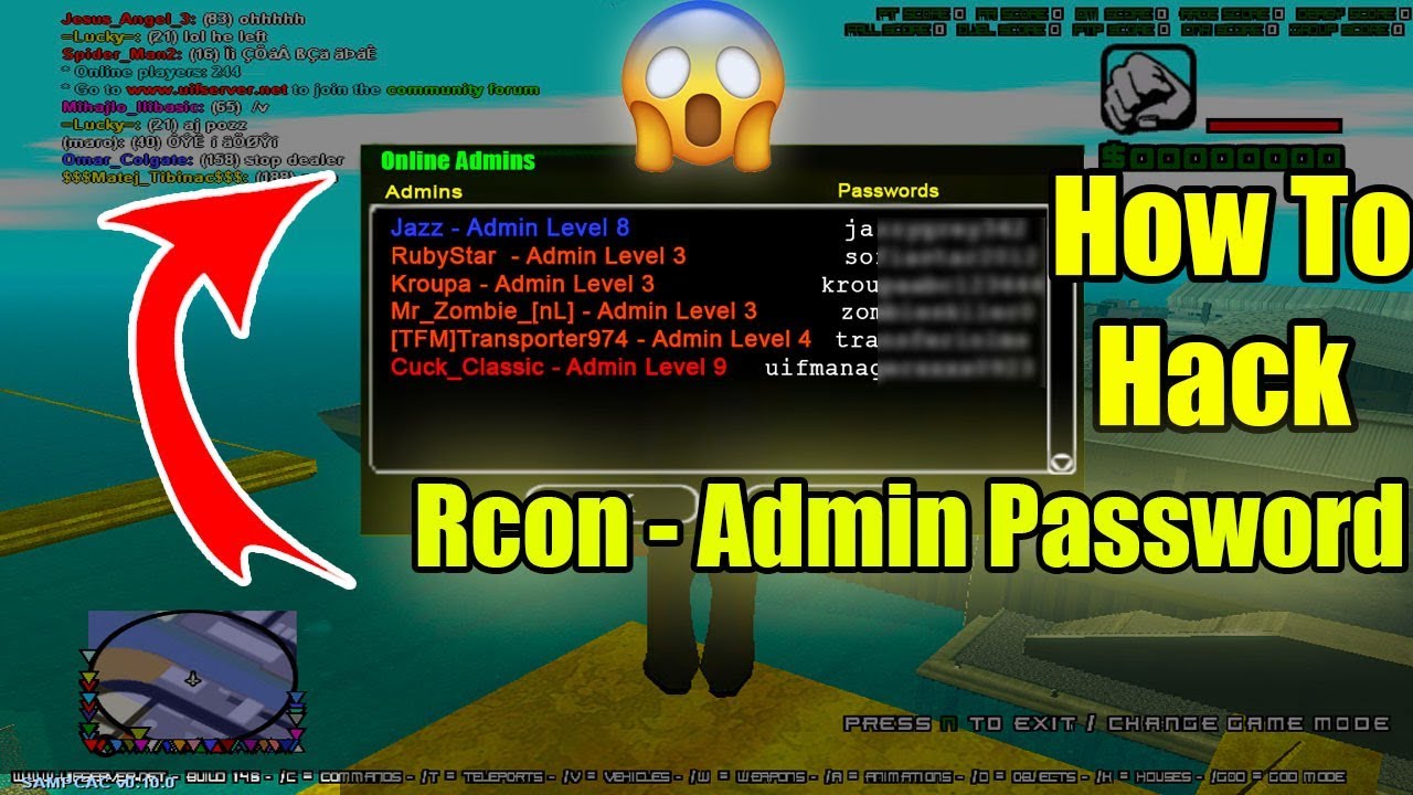 SA MP How To Hack Rcon Password || How To Hack Admin Password | Become To Admin