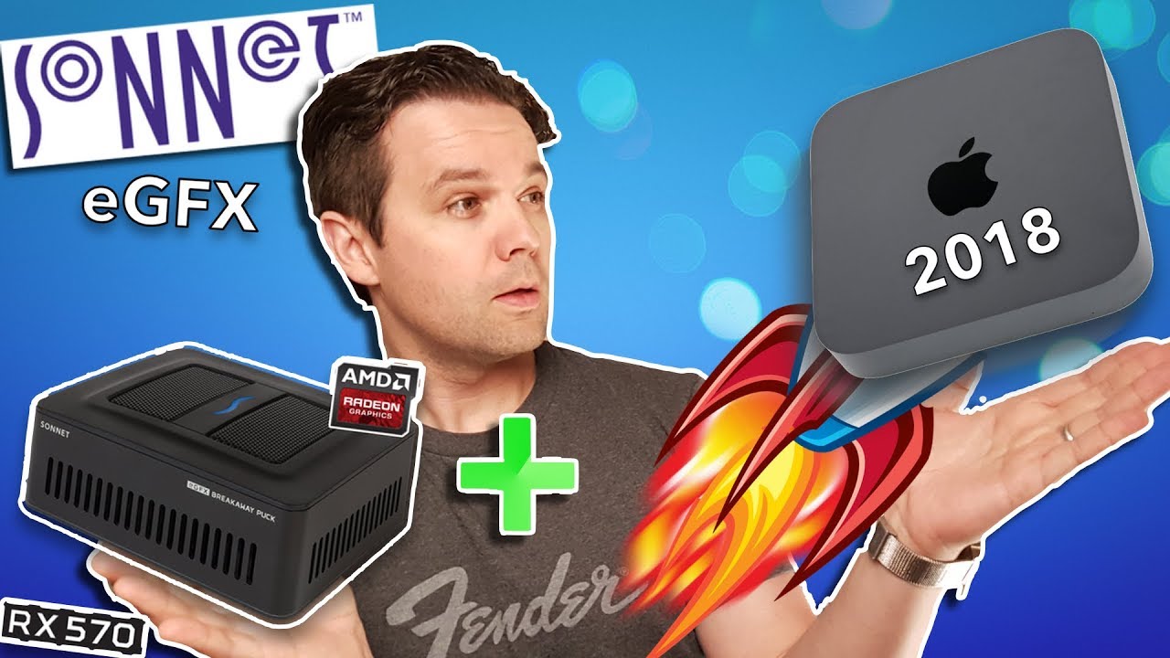 Get a HUGE Graphics Boost on a 2018 Mac Mini with a Sonnet eGPU eGFX Breakaway Puck Radeon RX 570!