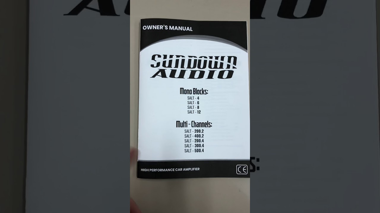 Sundown Audio SALT Amplifier Info