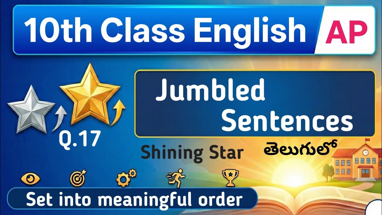 Jumbled Sentences Q17 in Telugu Shining Stars AP Class 10 English Section A in Telugu