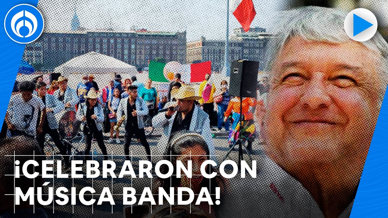 Arman "pachanga" por cumpleaños de AMLO durante la marcha del INE