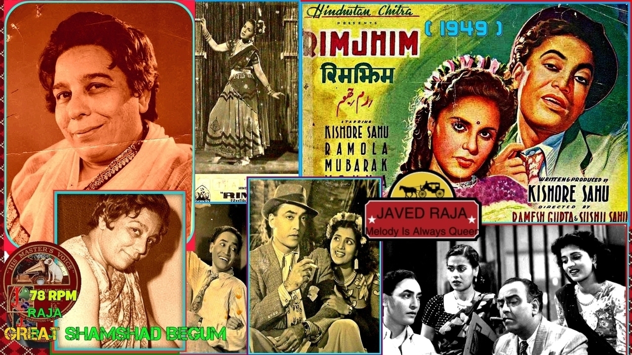 SHAMSHAD Begum-Film-RIM JHIM-[1949]-Na Tum Aaye Na Neend Aayi-[78 RPM Audio-My Fav]