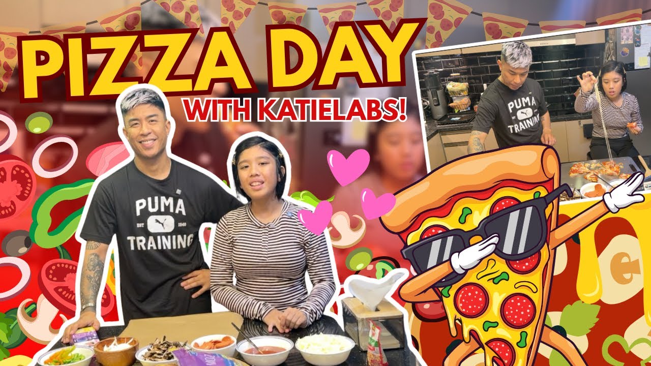 Teaching Katie to make Pizza 🍕