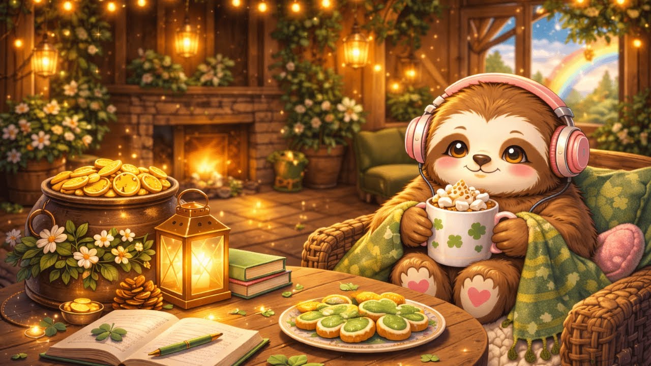 LIVE Study with Lumi | Cozy St. Patrick’s Day Fireplace | Calm Lofi Music for Focus & Relax