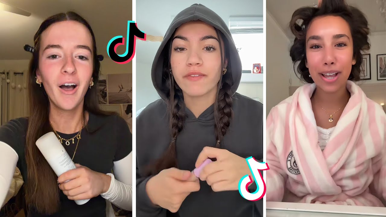 Makeup Tutorial Tiktok Compilation - GRWM  ( Get Ready With Me ) ❤️(Skincare, Makeup, Outfits) 1867