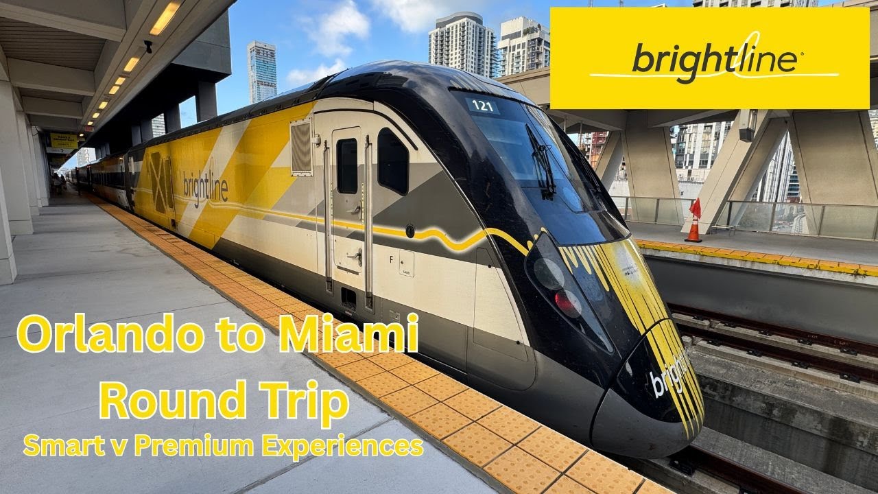 Из Орландо в Майами на поезде Brightline СТОИТ ПОЕЗДКИ | Smart vs Premium Experience