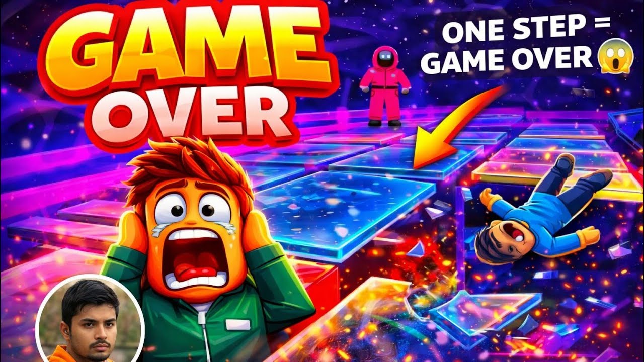 🔴 ROBOLX LIVE ONE WRONG STEP = GAME OVER 😱  Playing Squid Game Glass Bridge Challenge#robolxlive