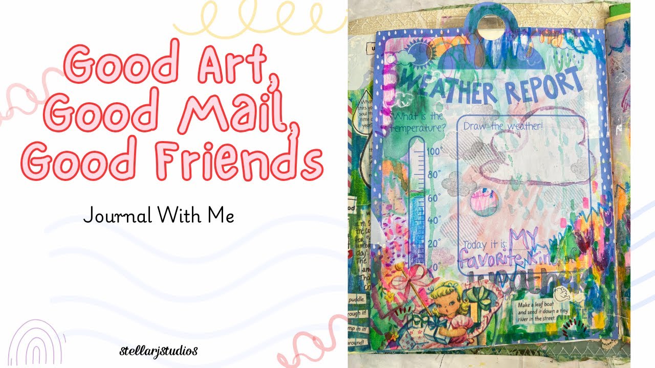 April Good Junk Mail Journal Flip Through,  Sticker Sneak Peeks, Using other's art as inspiration