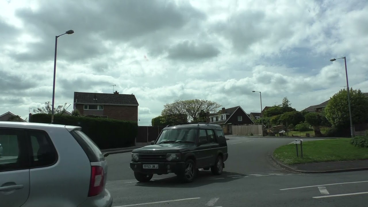 Driving On Hallow Road, Horsford Road, Riverview Close & Hallow Road, Worcester To Hallow, England