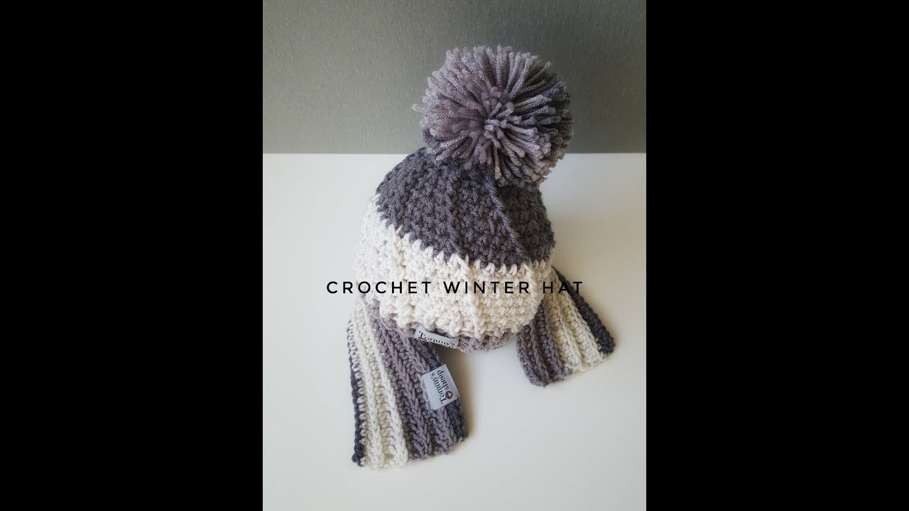 How to crochet baby winter hat in a round
