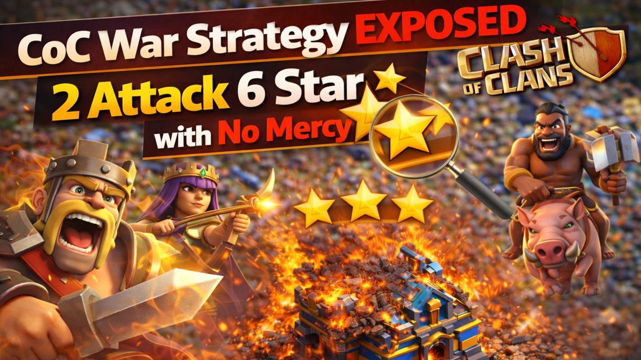 CoC War Strategy EXPOSED 2 Attack 6 Star with No Mercy