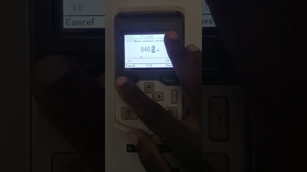 Parameter settings on ABB ACS580 VFD