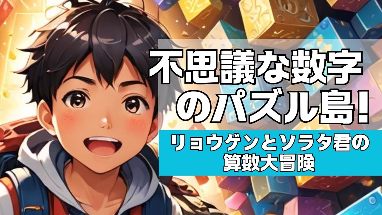 【小４～５算数】不思議な数字のパズル島～リョウゲンとソラタ君の算数大冒険≪分数・少数・比例≫