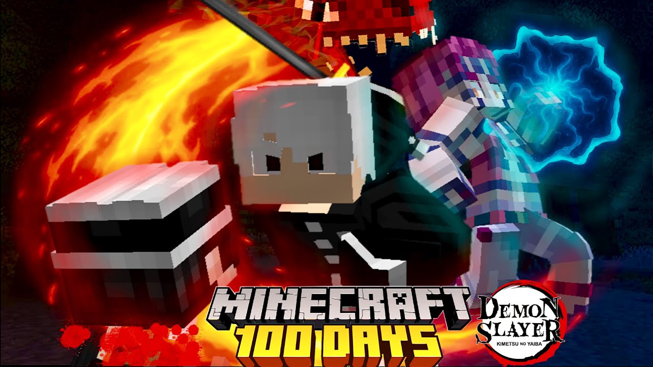 100 Ngày Trở Thành Kiếm Sĩ Diệt Quỷ Mạnh Nhất Thời Đại ( Minecraft Kimetsu No Yaiba ) | KhoaLacQuan