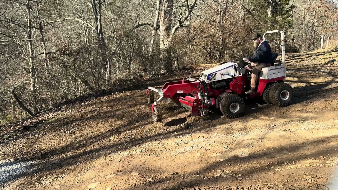 Wow ,48 Tons of stone  spread with Ventrac