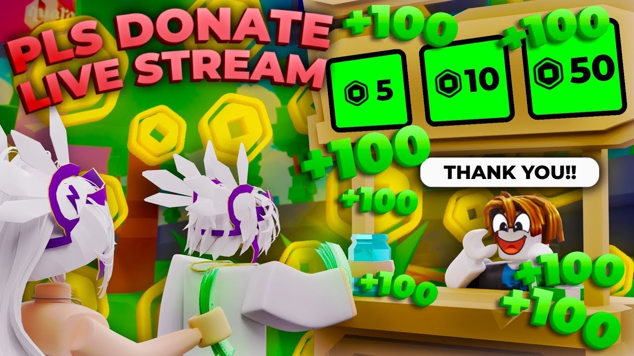 🔴FREE ROBUX GIVEAWAY up to 100 robux!! PLS DONATE LIVESTREAM and play with Viewers day 523