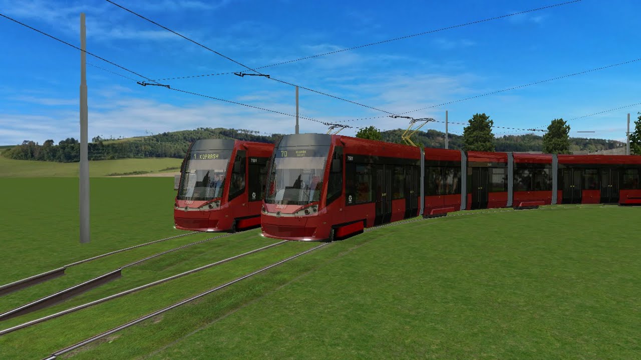 Simt Simulator Škoda 30T DPB Ev.č 7501 na lince 70 na (Hlavák DIGISIMT )2025