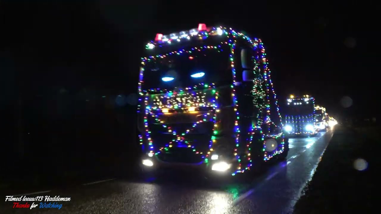 Trucks lichtjesparade 21-12-2024 - Trucks Light Parade Convoy in the Netherlands 🚛 | 4K
