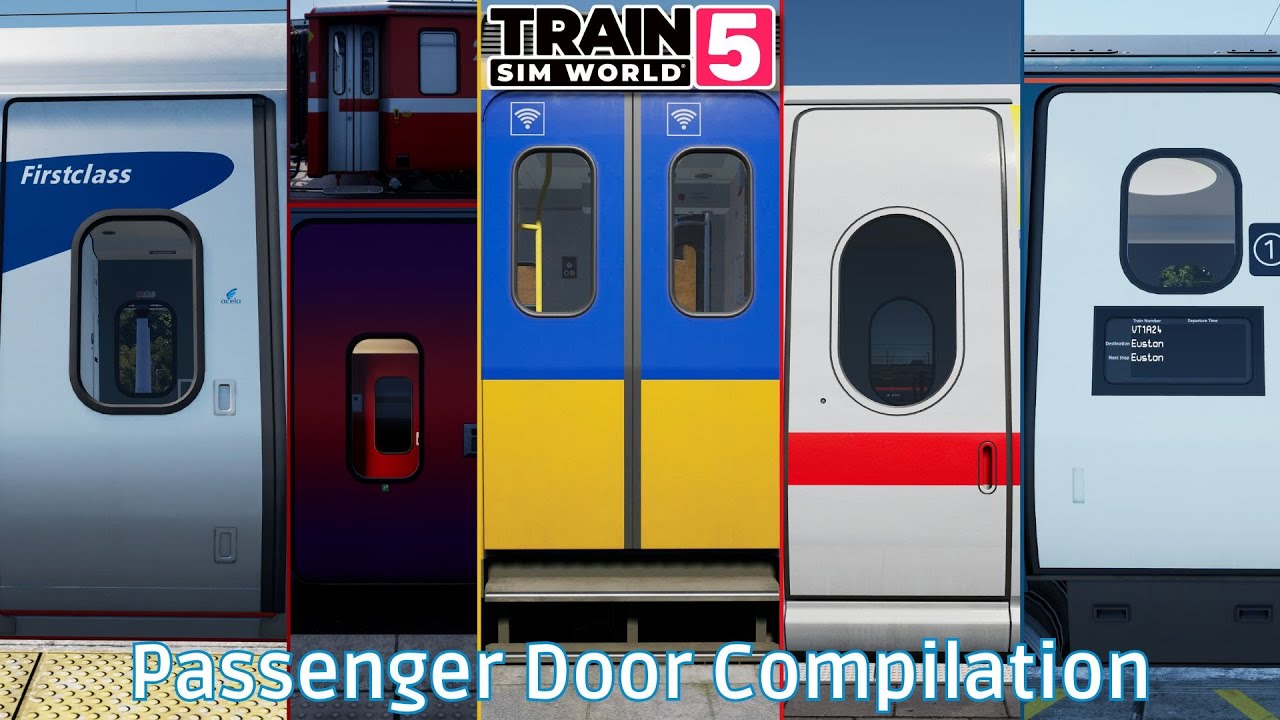 Train Sim World 5 Passenger Door Sound Compilation - Open/Close - Outside/Inside - As of April 2025