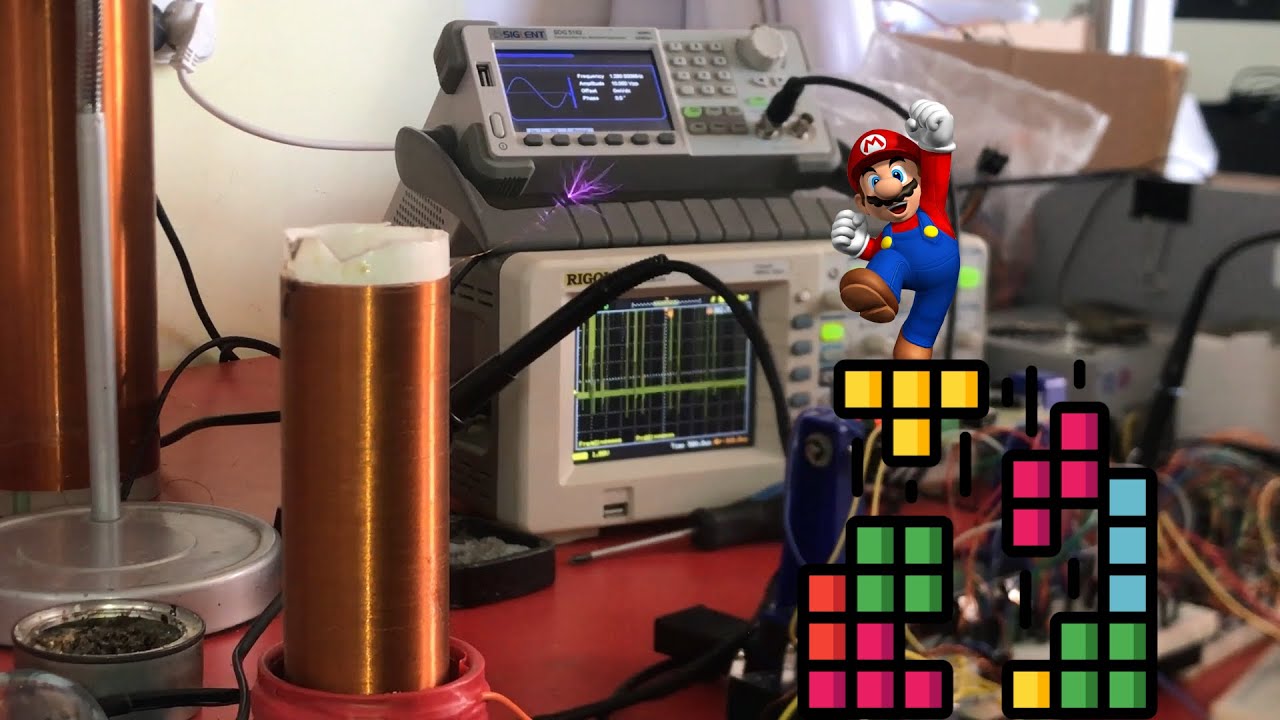 Tesla coil interrupter test (With small SSTC)