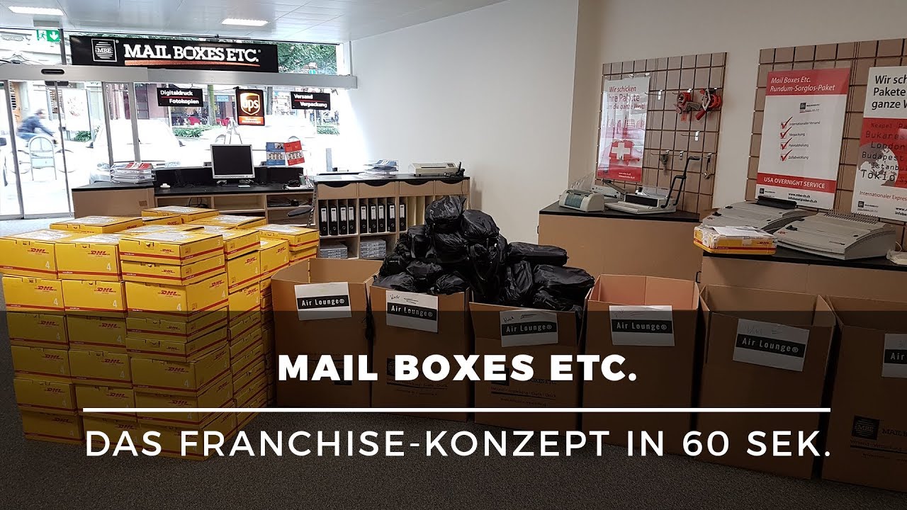 Mit Logistik-Services in der Schweiz gründen – Mail Boxes Etc. (CH) Franchise-Konzept in 60 Sek.