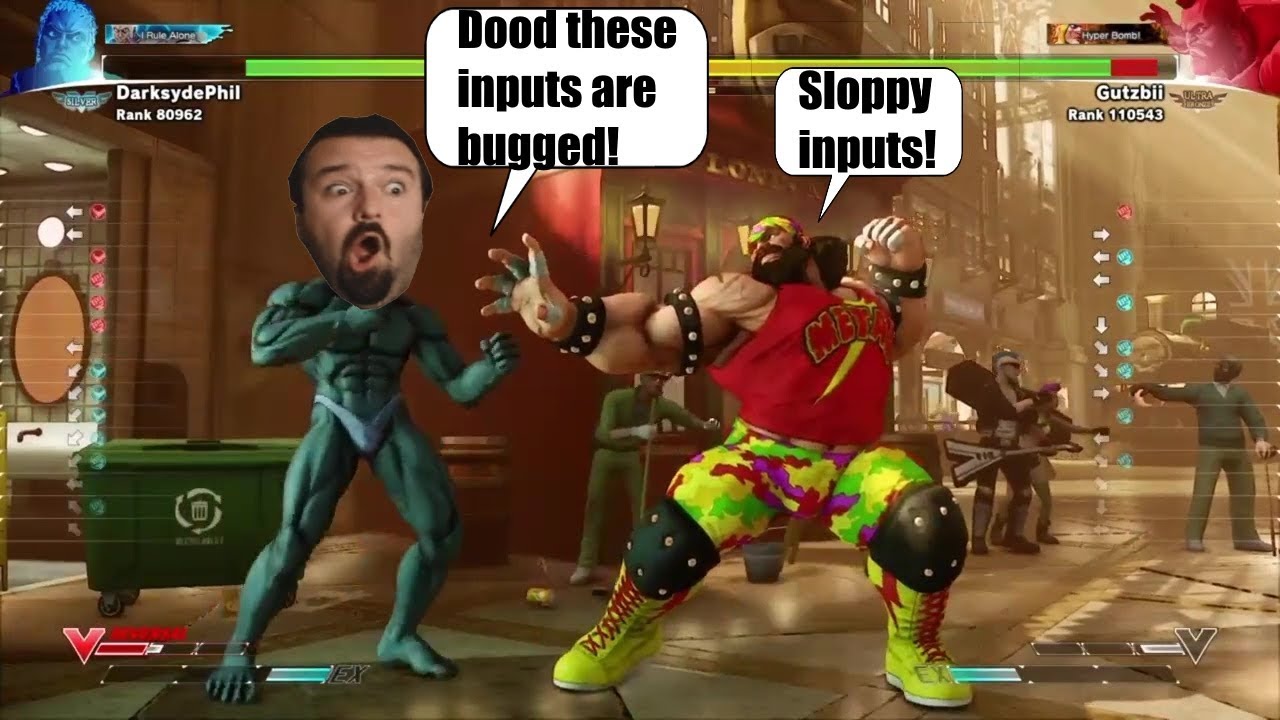 DSP Tries it: Getting his inputs exposed! Extreme mashing and extreme SALT! (Street Fighter 5)