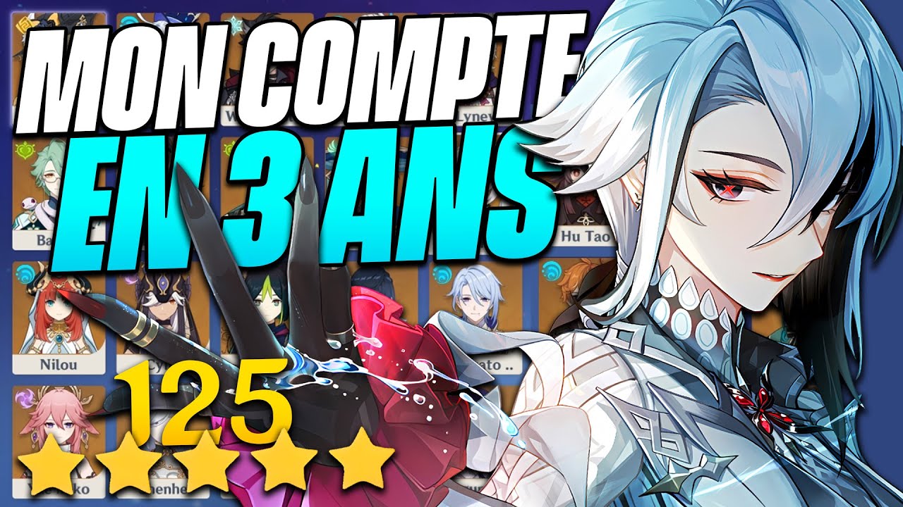 MON COMPTE APRÈS 3 ANS ! Box, DÉPENSES et REGRETS, 122 5★ & Builds Top 10 Monde ! - Genshin Impact