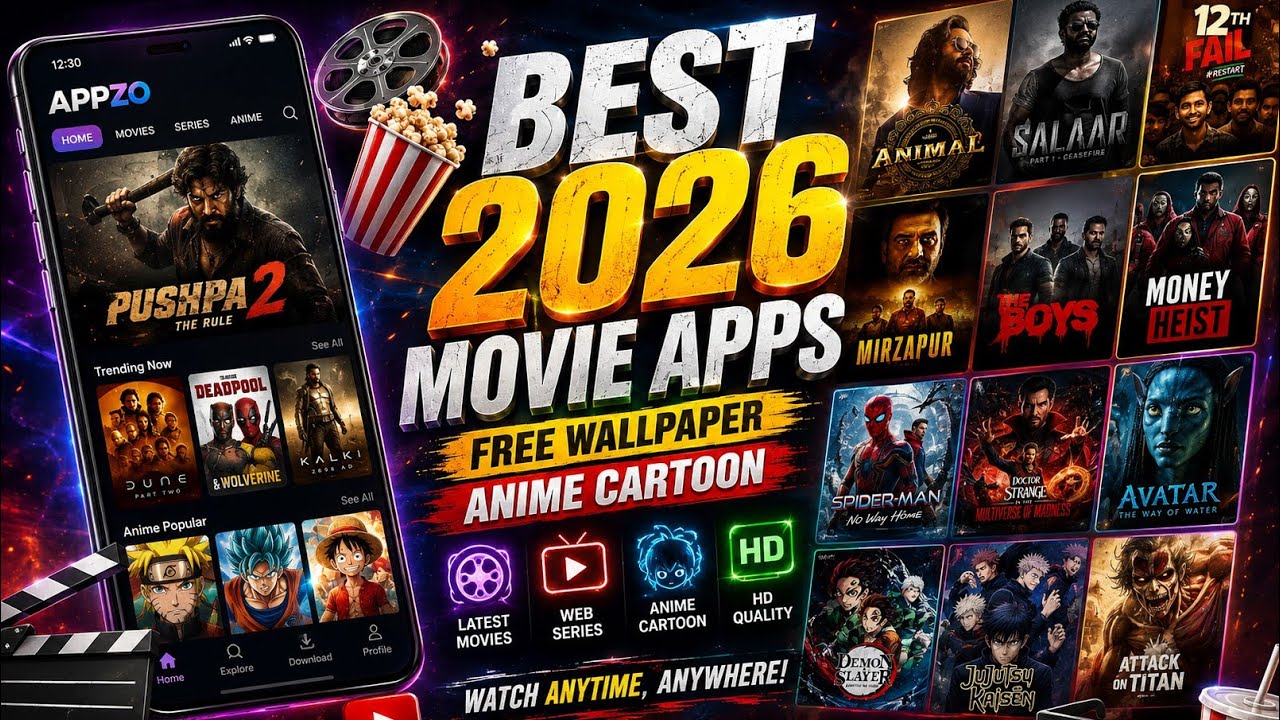 🔥 BEST 2026 MOVIE APPS | Movies, Web Series & Anime 🎬Best Movie Apps 2026 Latest Movies & Web Series