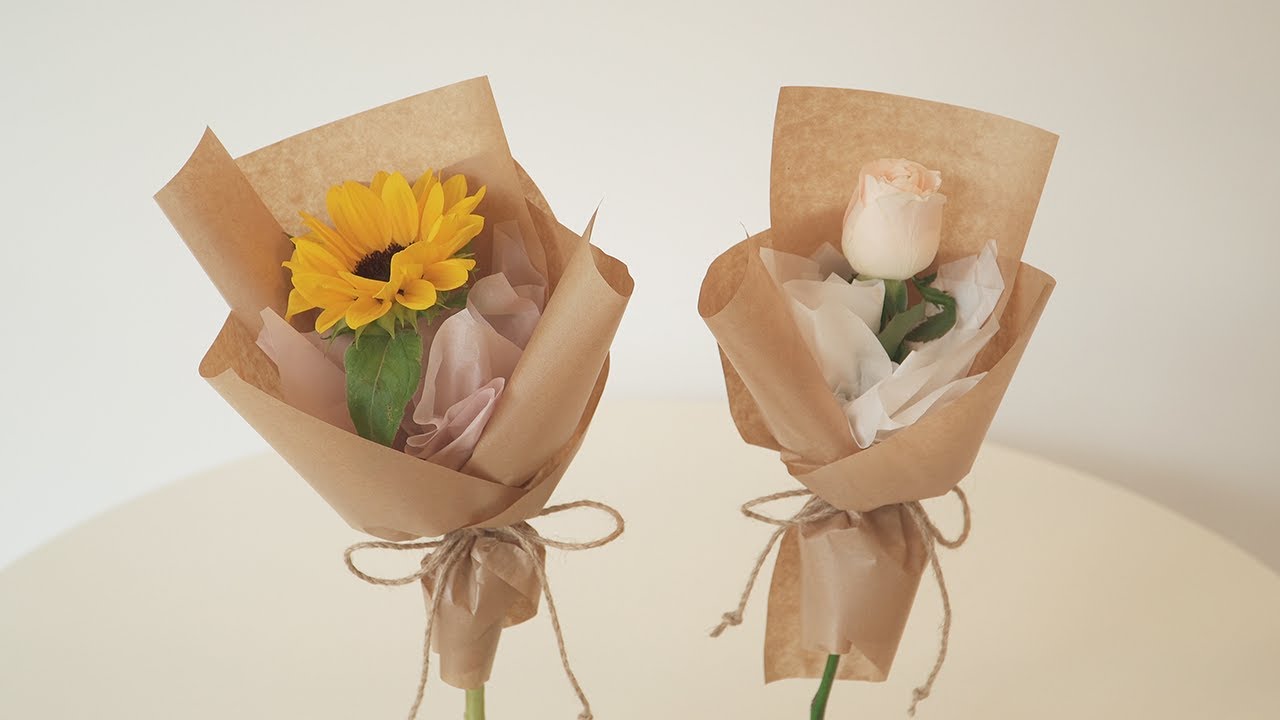 한송이 꽃포장 (크라프트)