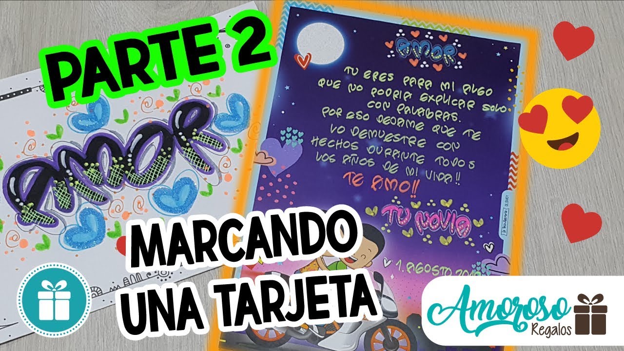 ¡¡ME EQUIVOQUE!! DECORANDO UNA TARJETA CON LETRA TIMOTEO *PARTE 2* (Amoroso Regalos)