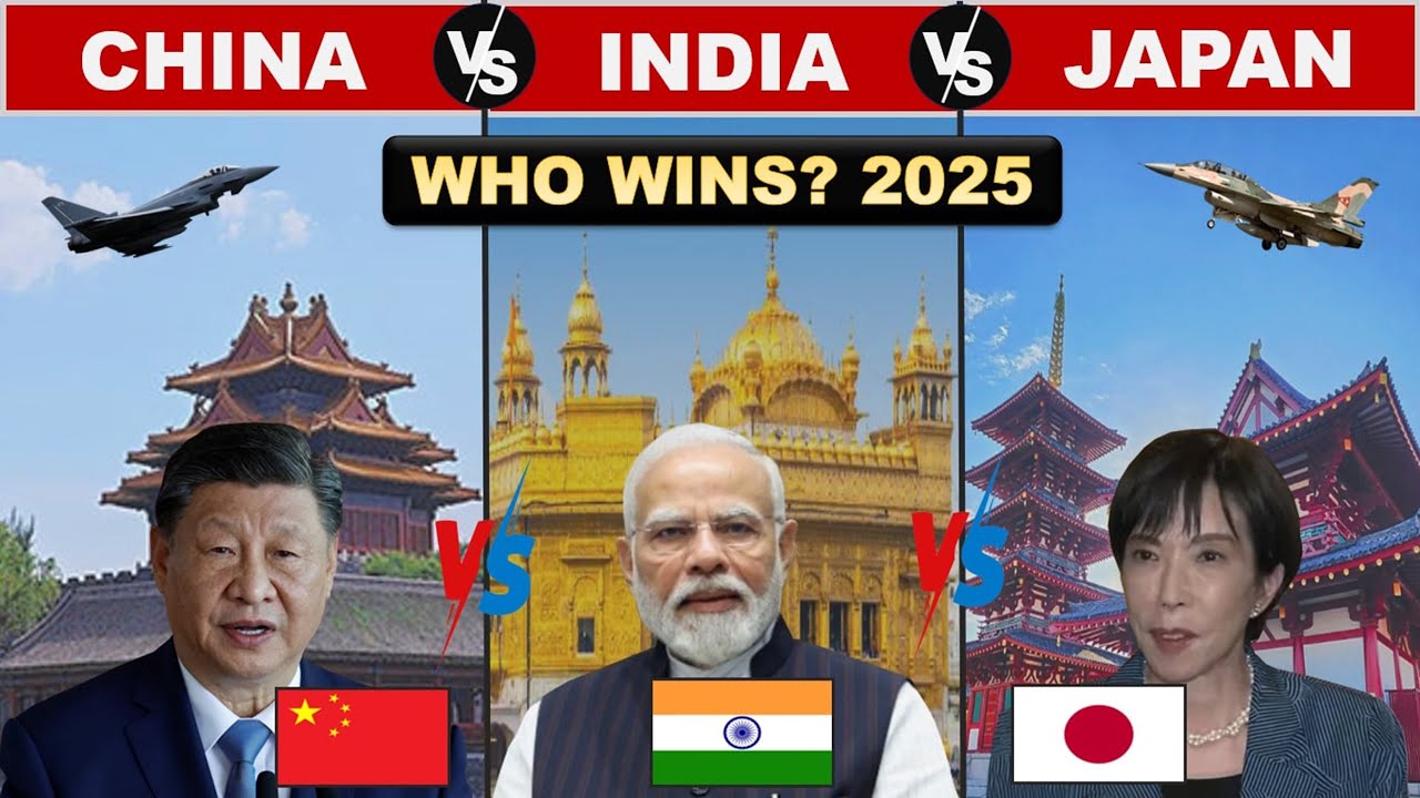 Asia's Superpowers Collide! 🇨🇳 China vs 🇮🇳 India vs 🇯🇵 Japan Military Ranking 2025