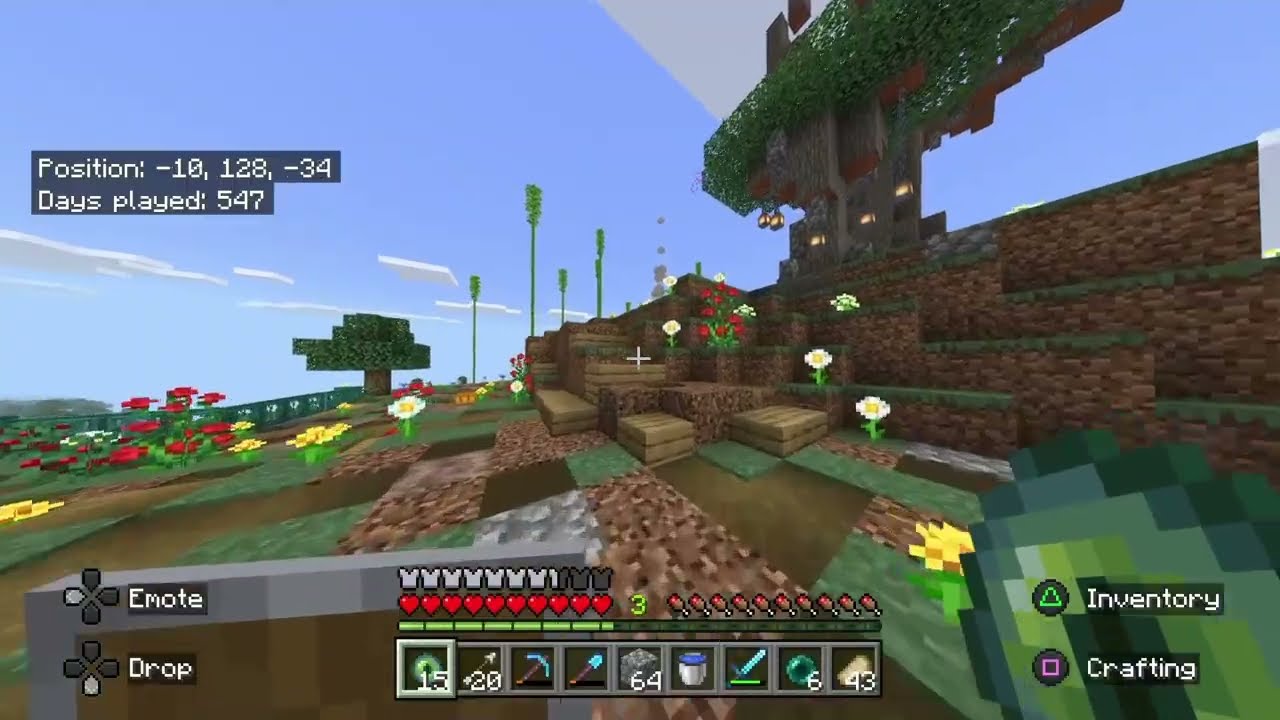 Locating the Stronghold in my Minecraft single player survival world (After 550 Days)