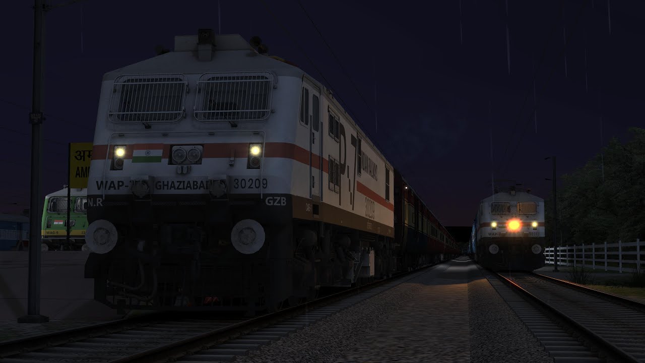 Low priority | GZB WAP7 HOG | Train Simulator | BharatStream