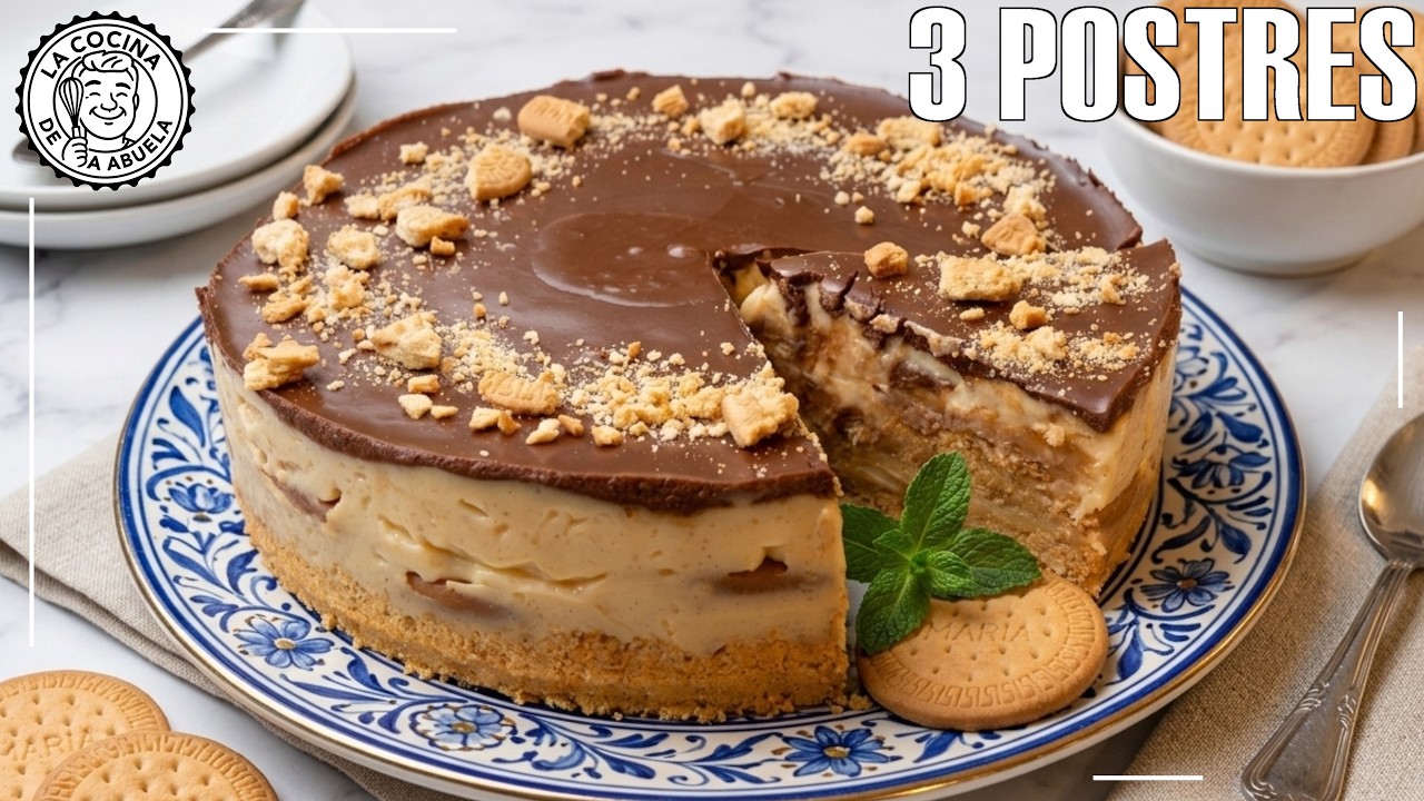 Con GALLETAS MARÍA hago 3 POSTRES SIN HORNO 🍪 Fáciles y Deliciosos