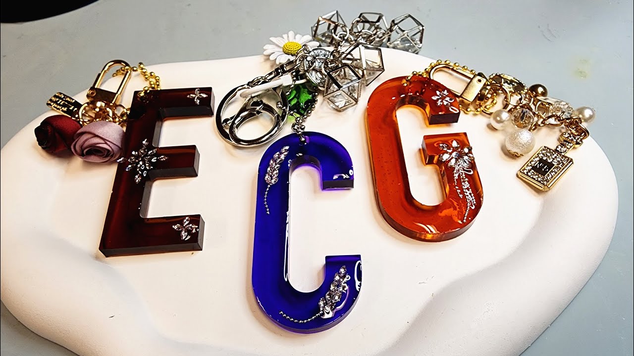 Trending DIY Resin Keychain Tutorial | How to Make Stunning  Letter Keychains | Easy Epoxy Crafts