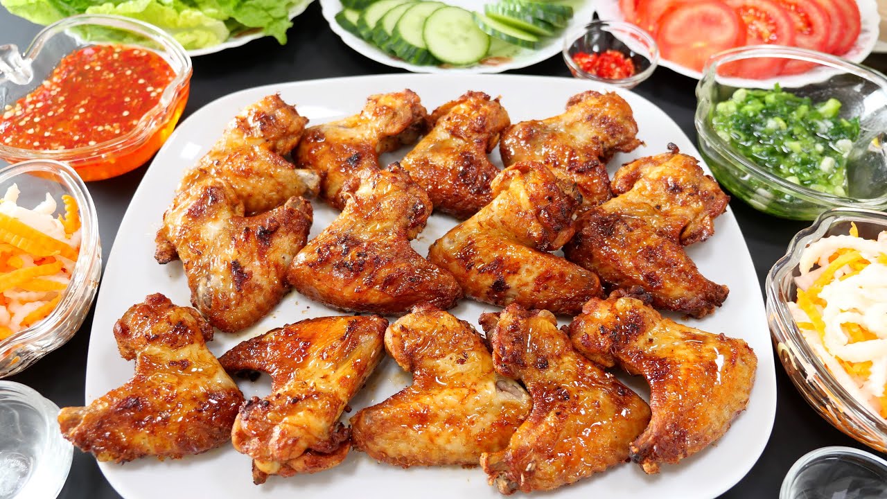 Pha Gia vị này Ướp Cánh Gà Nướng Thơm ngon như Tiệm❗ Cơm Gà Nướng Nồi chiên Không Dầu by Vanh Khuyen