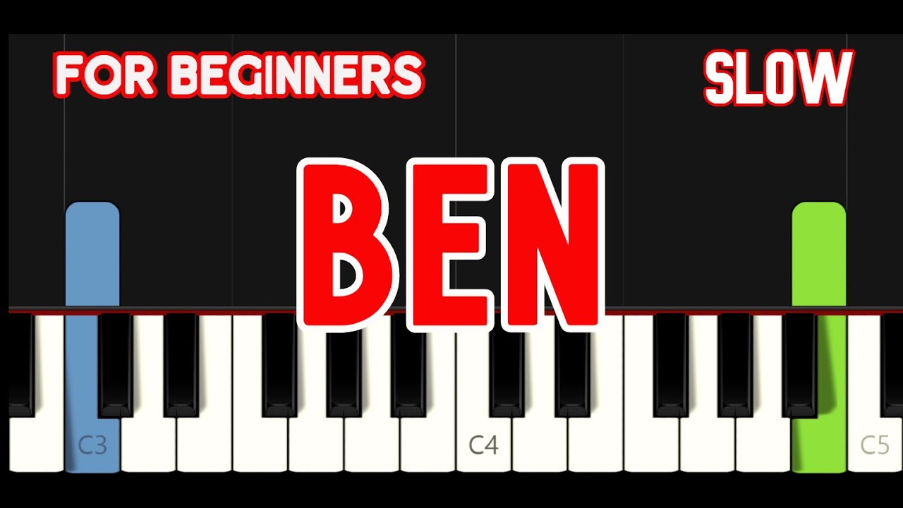 BEN [ HD ] - JACKSON 5 | EASY PIANO