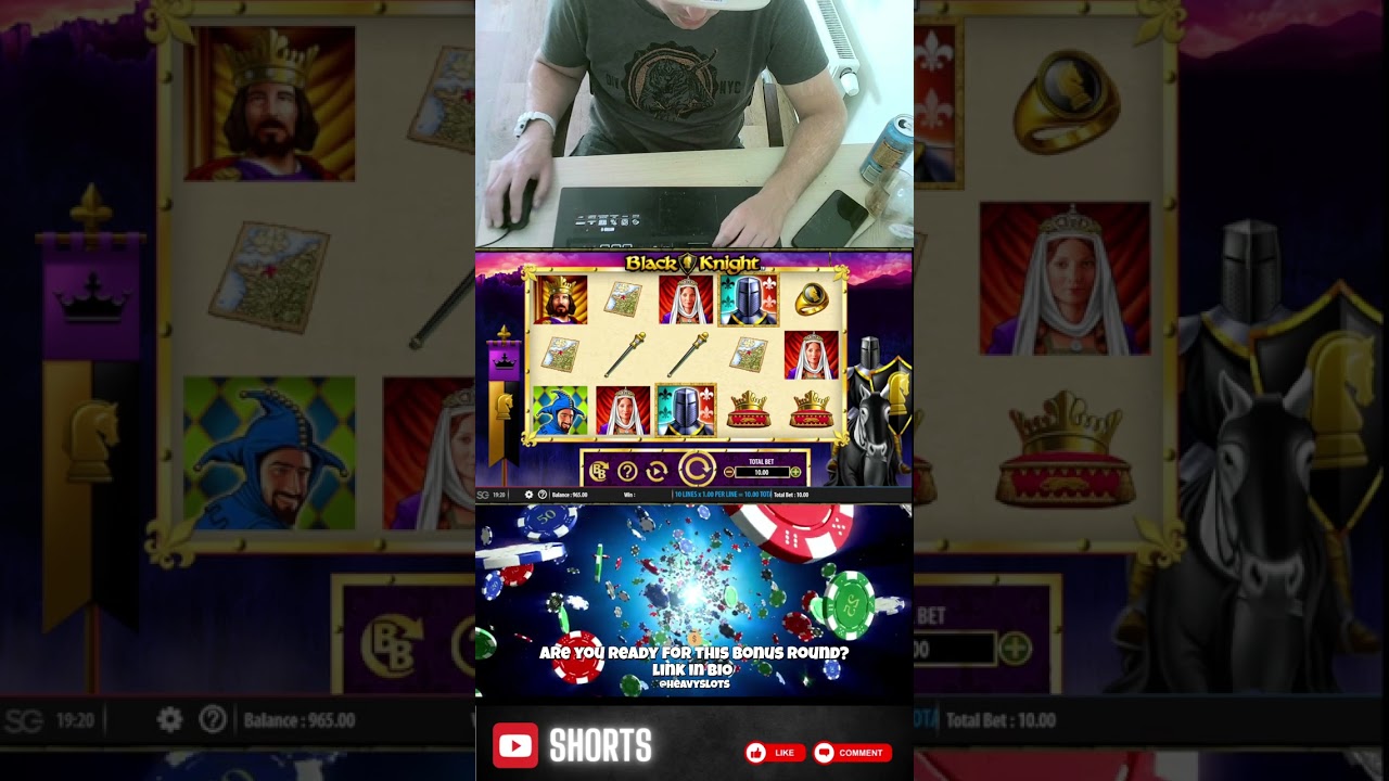 🎰 Playing the Black Knight Slot #medieval #slotmachine
