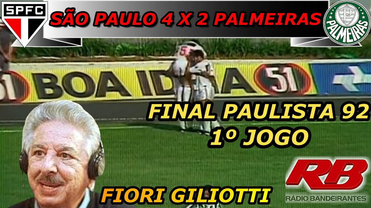 São Paulo 4 x 2 Palmeiras FIORI GIGLIOTTI final Paulistão 92