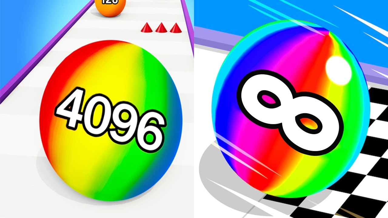 Rolling Ball Run Numbers Game VS Ball Run 2048 Infinity - All Levels  Gameplay Android iOS Ep 1