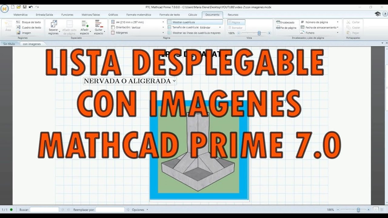 LISTA DESPLEGABLE CON IMAGENES, MATHCAD PRIME 7.0
