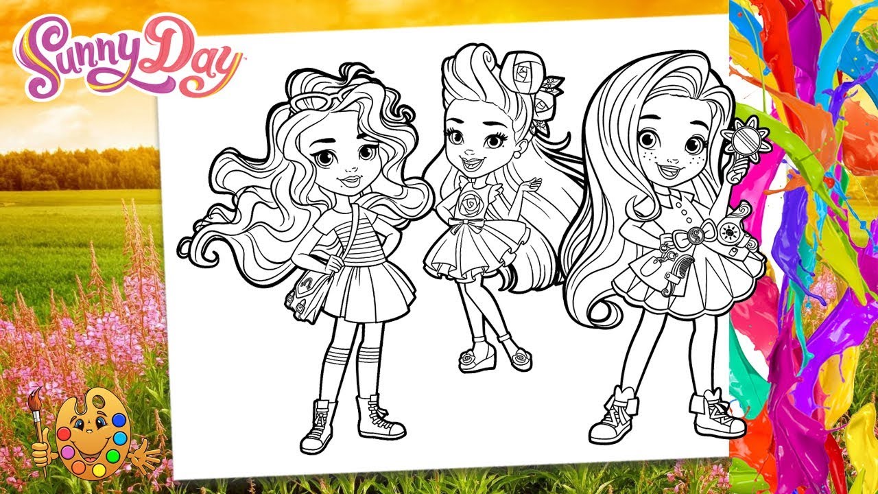Coloring Sunny Day : Rox, Blair and Sunny | Coloring pages  | Coloring book |