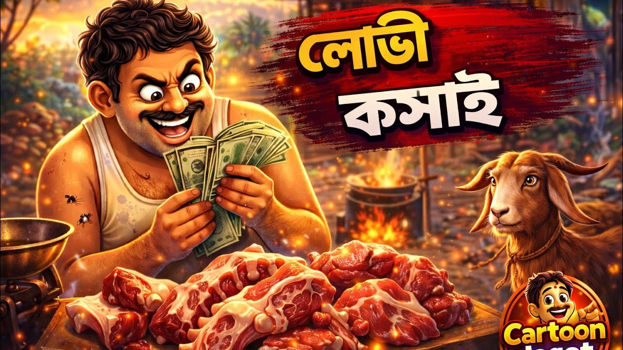 লোভী কসাই l বাংলা কার্টুন ভিডিও নতুন lRopkothar Golpo l New bangla cartoon video l